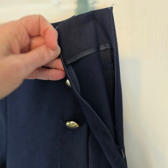 L.K. Bennett Martina Sailor Pant Crop Wide Leg Midnight Blue Size 6 NEW - Picture 7 of 9